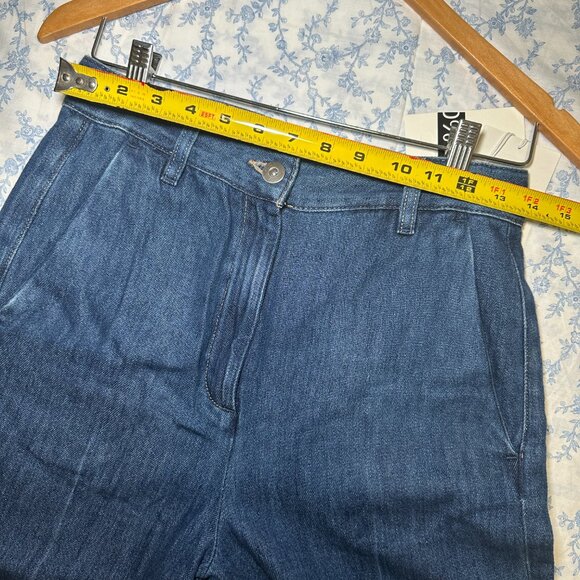 COS NEW NWT WIDE LEG DENIM JEANS HIGH WAISTED PANTS COTTON TROUSER US4 SMALL - Picture 4 of 8